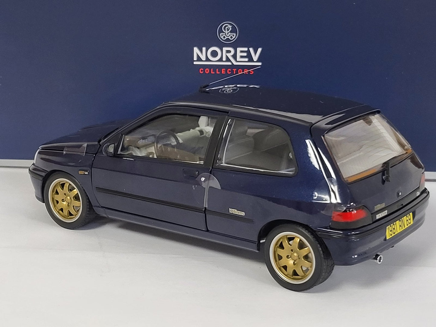 Norev 1/18 185230 RENAULT CLIO WILLIAMS 1993 Blue metallic