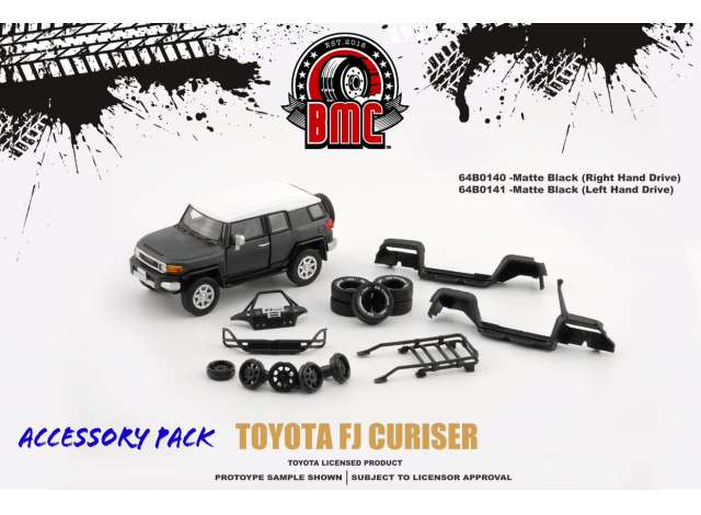 1/64 - 2015 Toyota FJ Cruiser, metallic dark grey with white roof - BM64B0140rhd