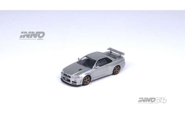 1/64 Nissan Skyline GT-R (R34) V-Spec II, silver - in64-R34VS-Sil