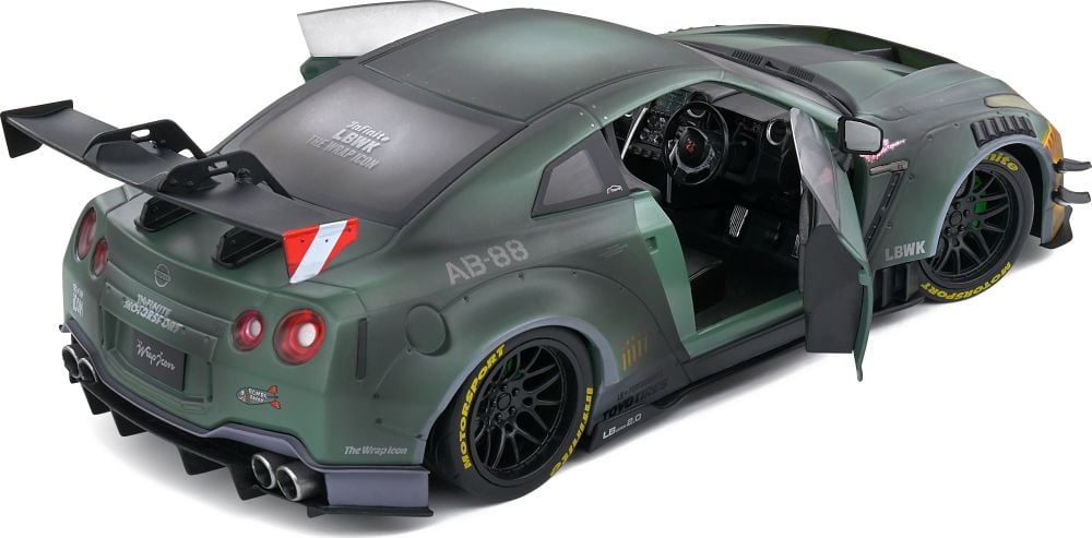 Nissan GT-R (R35) w/LB Walk Body Kit Typ.2 Army Fighter Grey