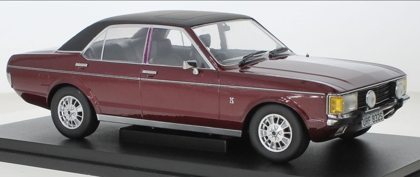 MCG 18467 Ford Granada MK I Met.Red/Matt Black (RHD) 1975 - UK Exclusive