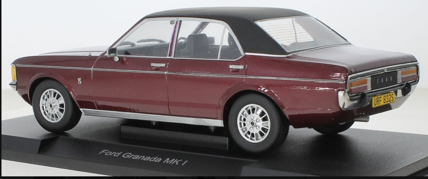 MCG 18467 Ford Granada MK I Met.Red/Matt Black (RHD) 1975 - UK Exclusive