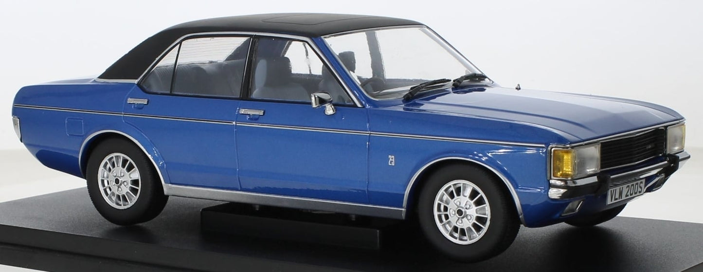 MCG 18468 Ford Granada MK I Met.Blue/Matt Black(RHD) 1975 - UK Exclusive