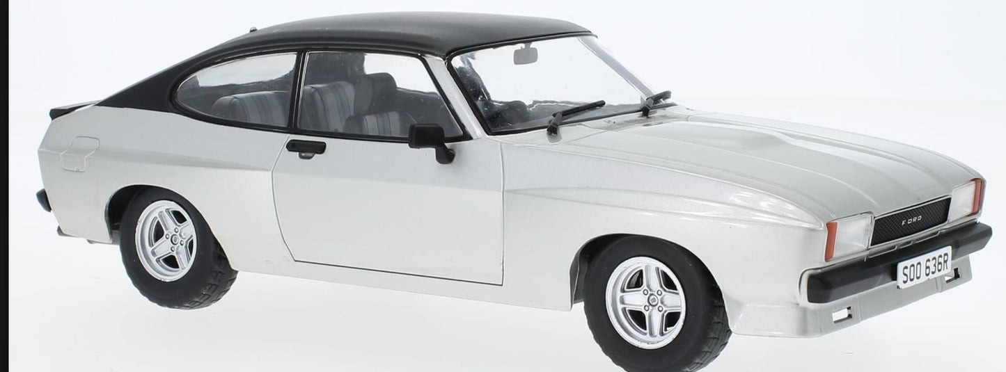MCG 18349 Ford Capri MK II X-Pack Silver/Matte Black 1975