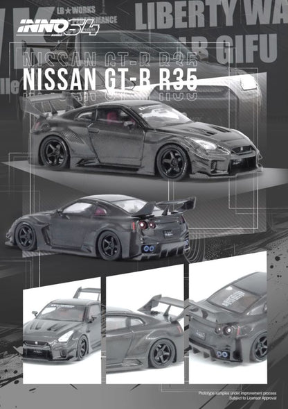 1/64 NISSAN GT-R (R35) LBWK SUPER SILHOUETTE 35GT-RR Full Carbon - IN64-LBWKR35-FC