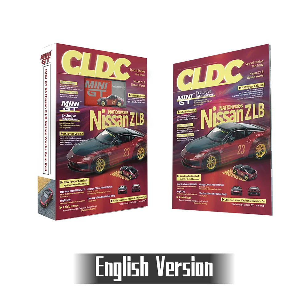1/64 Nissan Z LB Nation Works Gem Red LHD with CLDC Book English  - Mini GT - MGT00737