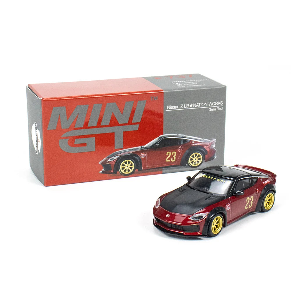 1/64 Nissan Z LB Nation Works Gem Red LHD with CLDC Book English  - Mini GT - MGT00737
