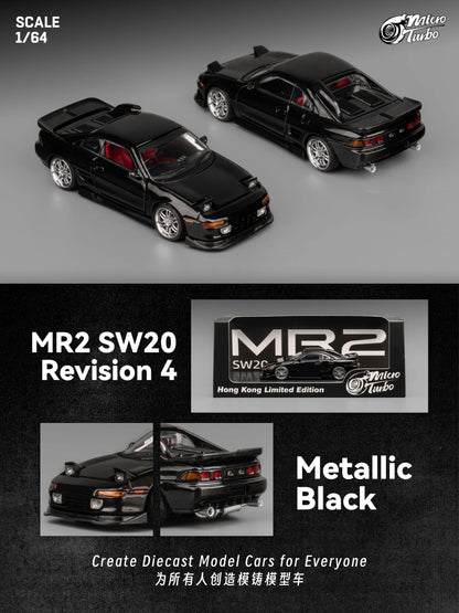 1/64 - Custom MR2 SW20 Hong Kong Limited Edition - Metallic Black  - Micro Turbo - MT6402C1