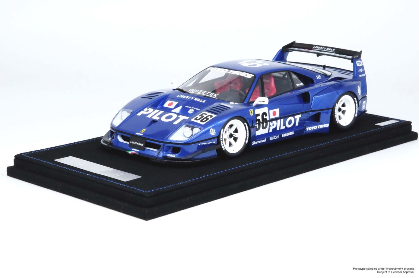 1:18 LBWK F40 Blue Tokyo Auto Salon 2024 - INNO 18 - IN18-LBWKF40-TAS24