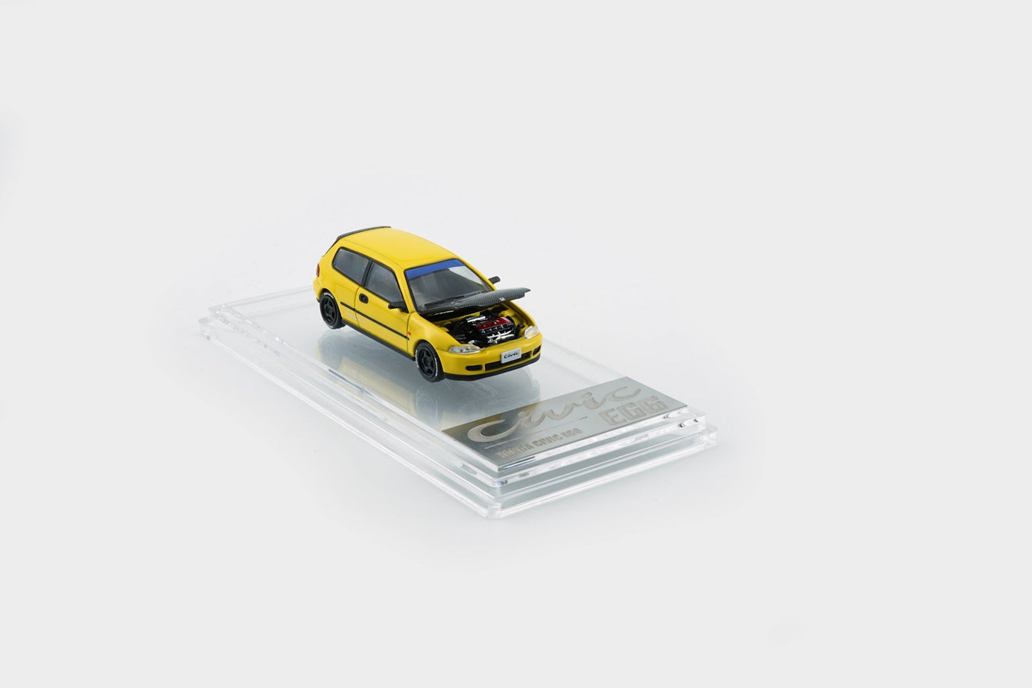 1/64 HONDA EG6 - Yellow Carbon Bonnet (HONG KONG TOYKO AUTO SALON 2025) - BM64B0483