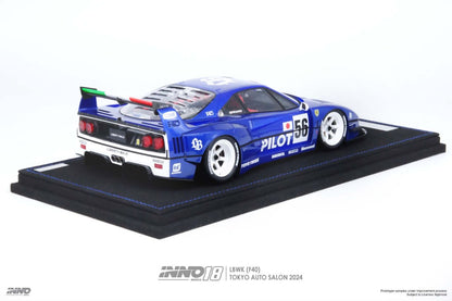 1:18 LBWK F40 Blue Tokyo Auto Salon 2024 - INNO 18 - IN18-LBWKF40-TAS24