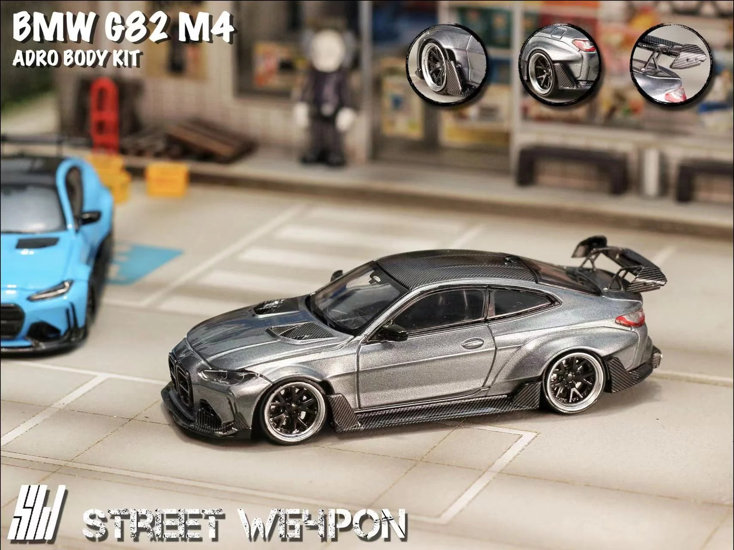 1/64 BMW G82 M4 ADRO BODY KIT Widebody (2 Colours)  - Street Weapon.