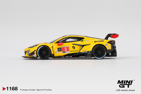 1/64 CHEVROLET CORVETTE Z06 GT3.R NO.3 CORVETTE RACING BY PRATT MILLER MOTORSPORTS 2025 IMSA DAYTONA 24 HRS  - MiniGT - MGT01168