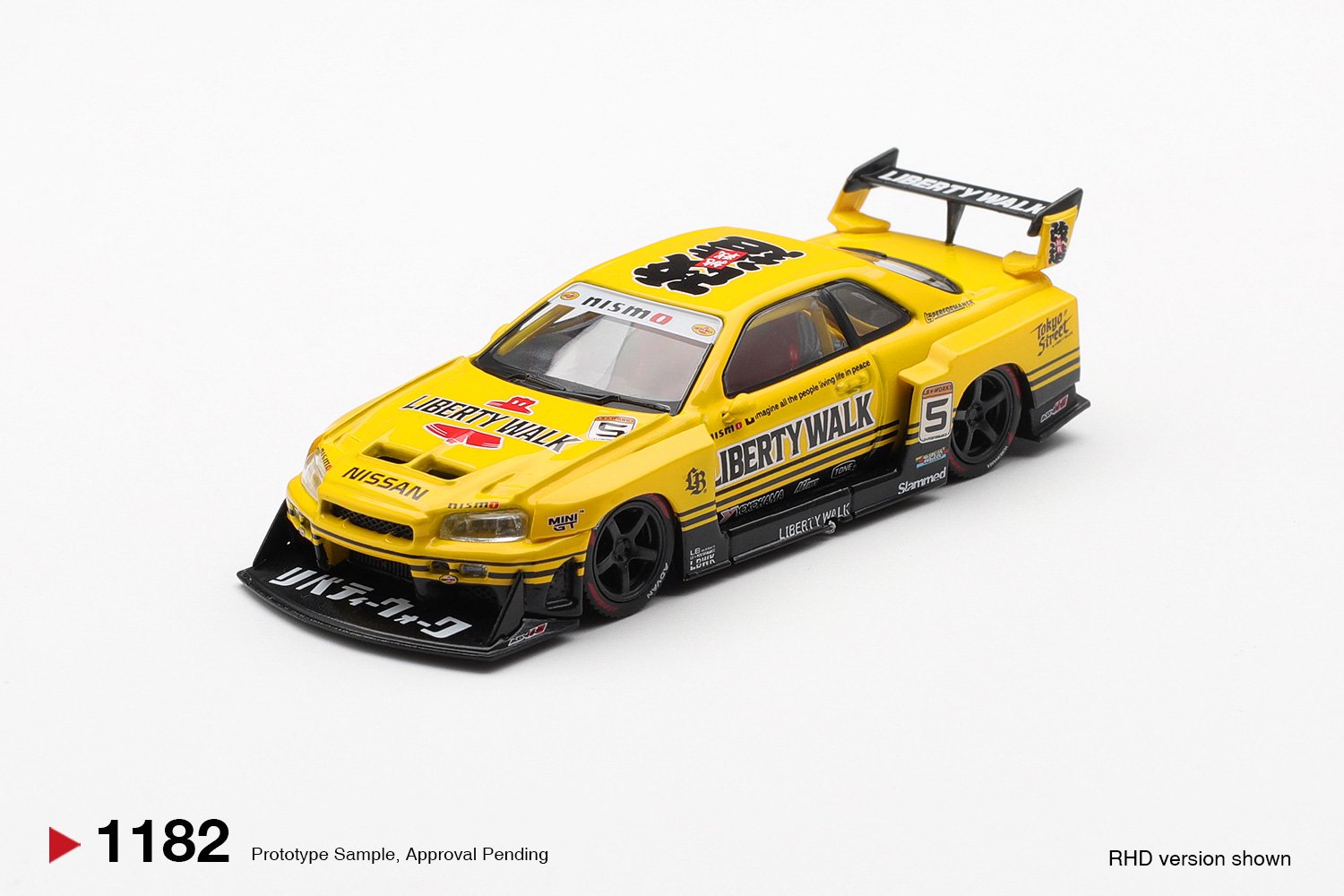1/64 MINI GT Nissan LB-ER34 イエロー 1/64 - Nissan LB-ER34 Super Silhouette SKYLINE Sport Yellow