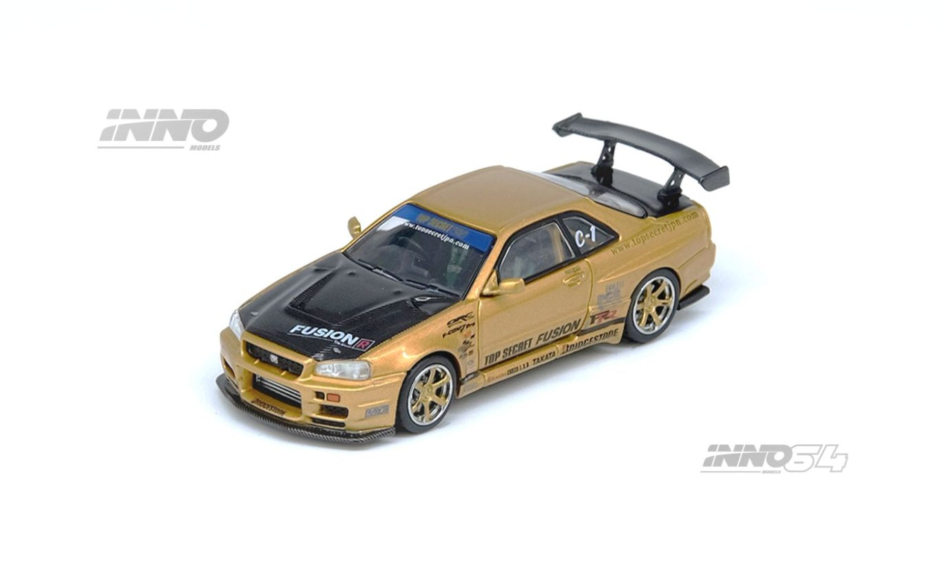 1/64 TOP SECRET R34 GT-R Gold - Inno64 - IN64-R34TS-GOLD – KRW Models