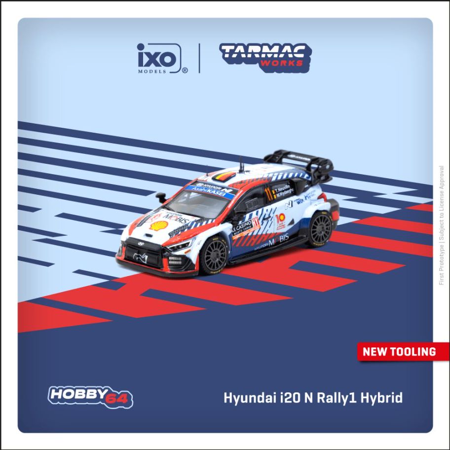 1:64 Hyundai i20 N Rally1 Hybrid Rallye Monte-Carlo 2024 Winner Thierry Neuville / Martijn Wydaeghe - T64-089-24MCR11