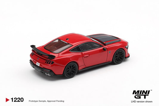 1/64 FORD MUSTANG DARK HORSE RACE RED (RHD) - Mini GT - MGT01220