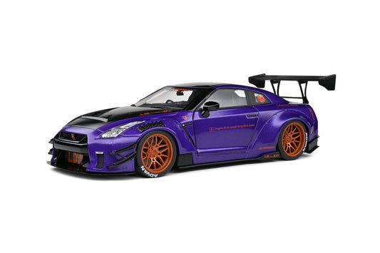 1/18 - NISSAN GT-R (R35) W/ LIBERTY WALK BODY KIT 2.0 – PURPLEZILLA – 2022 - S1805812