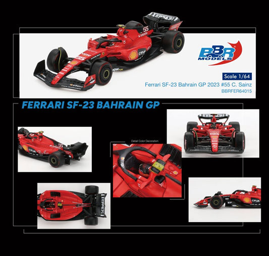 1/64 Ferrari SF23 #55 C. Sainz 2023 Bahrain GP - BBRFER64015