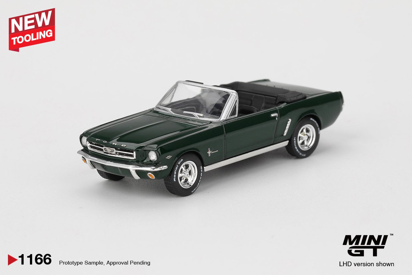 1/64  FORD MUSTANG CONVERTIBLE 1964 HIGHLAND GREEN  - MiniGT - MGT011166