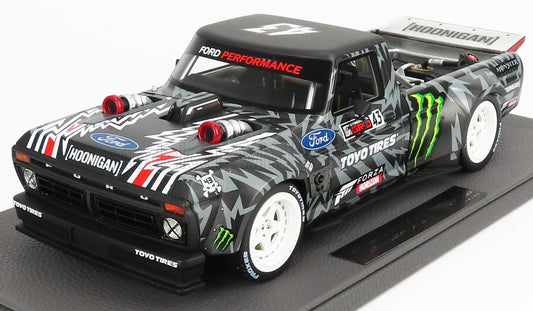 1/18  - F-150 PICK-UP 914hp N 43 HOONIGAN CLIMBKHAMA 2 TIANNAMEN 2019 KEN BLOCK - BLACK WHITE - TOP090C