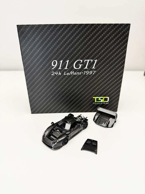 1/64 Porsche 911 - LeMans GT1 1997 - Transcend Models - Carbon Black