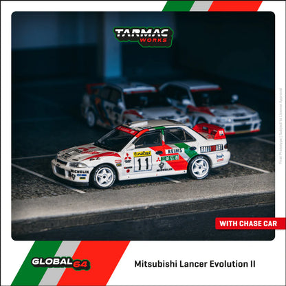 1/64 MITSUBISHI LANCER EVOLUTION II RALLYE MONTE CARLO 1995 T.MAKINEN/S.HARJANNE - Tarmac - TCT64G04995MCR1