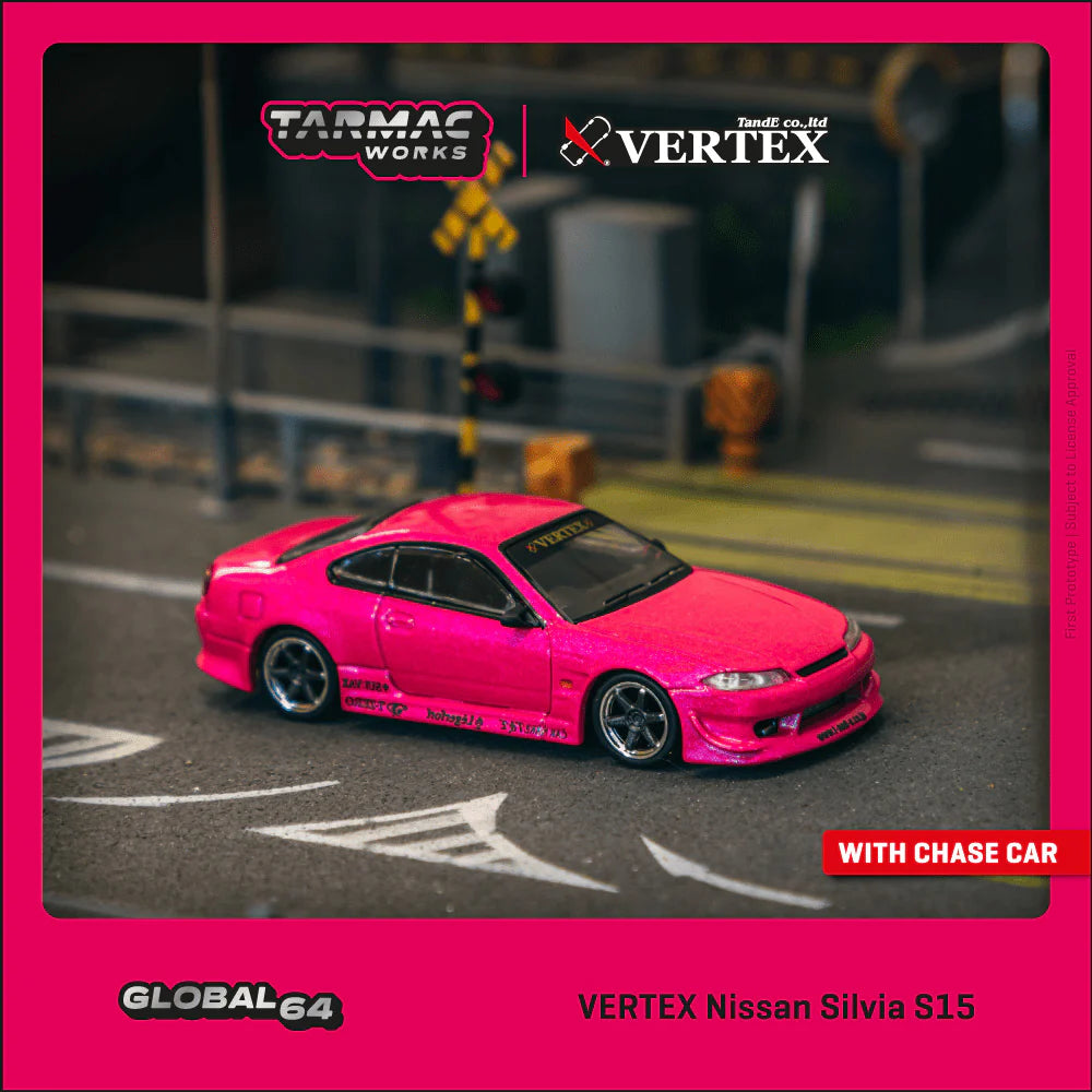 1/64 VERTEX NISSAN SILVIA (S15) PINK METALLIC  - Tarmac - TCT64G023PI