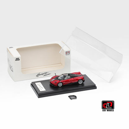 1/64 Pagani Huayra Roadster Red/Black Carbon - LCD Models - LCD64015-RB