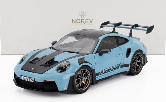 1/18 - PORSCHE - 911 992 GT3 RS COUPE WEISSACH PACKAGE 2022 - LIGHT BLUE BLACK - 187367