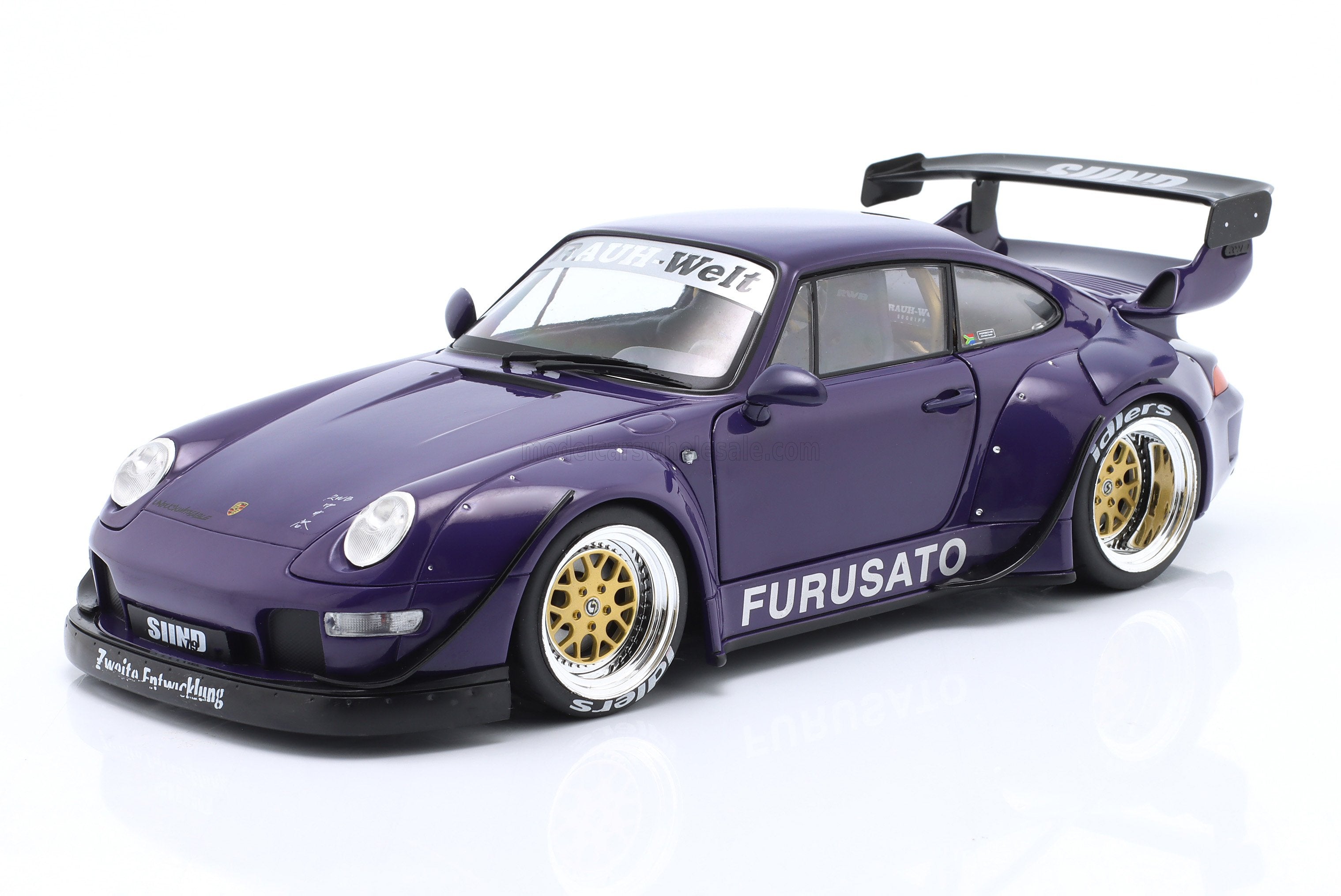 Poprace Rwb Purple 1/18 - PORSCHE - 911 993 RWB RAUH-WELT FUROSATO COUPE 1995 - PURPLE ...