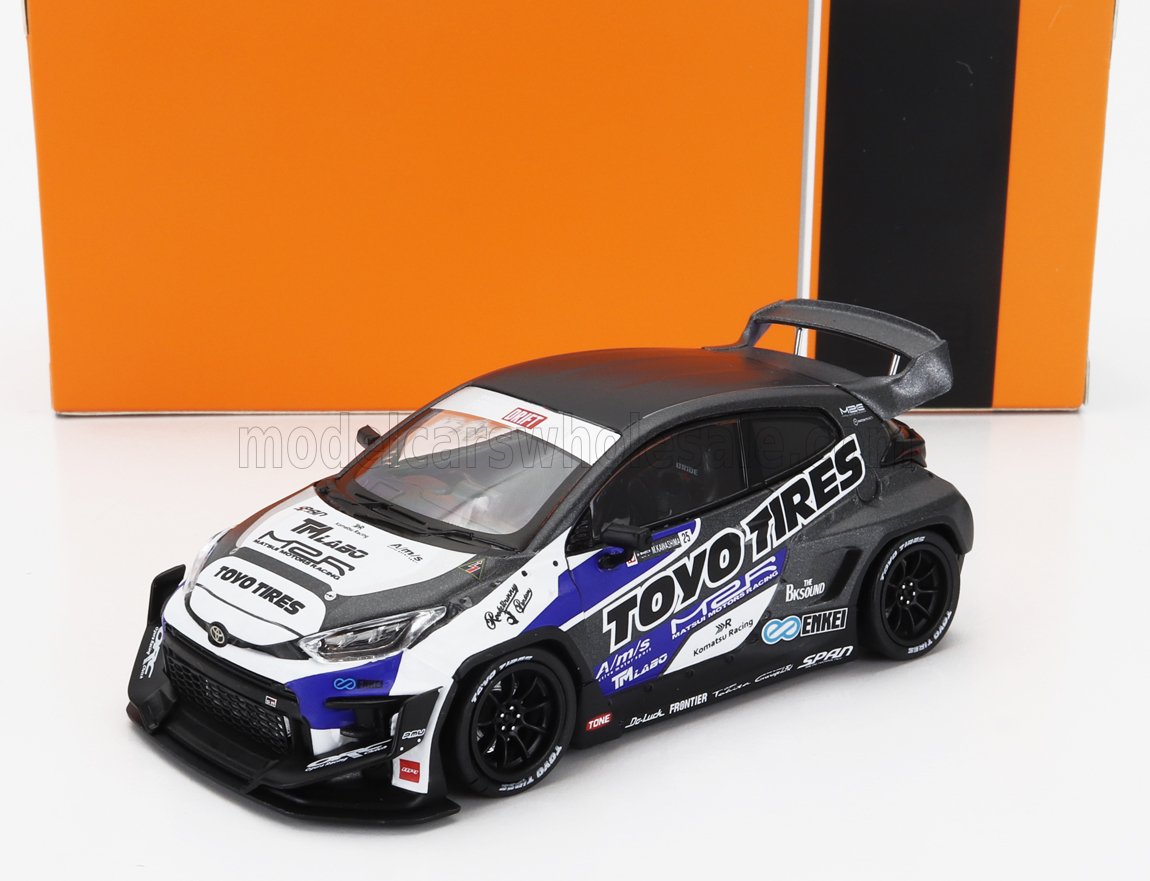 1/43  TOYOTA - YARIS GR PANDEM TOYO TIRES 2022 - BLACK GREY WHITE - IXOMOC341.22