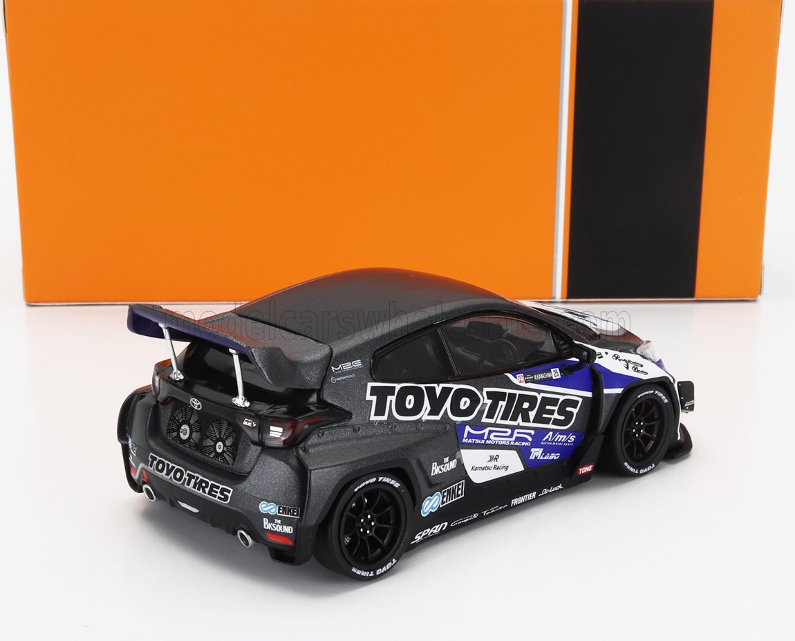 1/43  TOYOTA - YARIS GR PANDEM TOYO TIRES 2022 - BLACK GREY WHITE - IXOMOC341.22