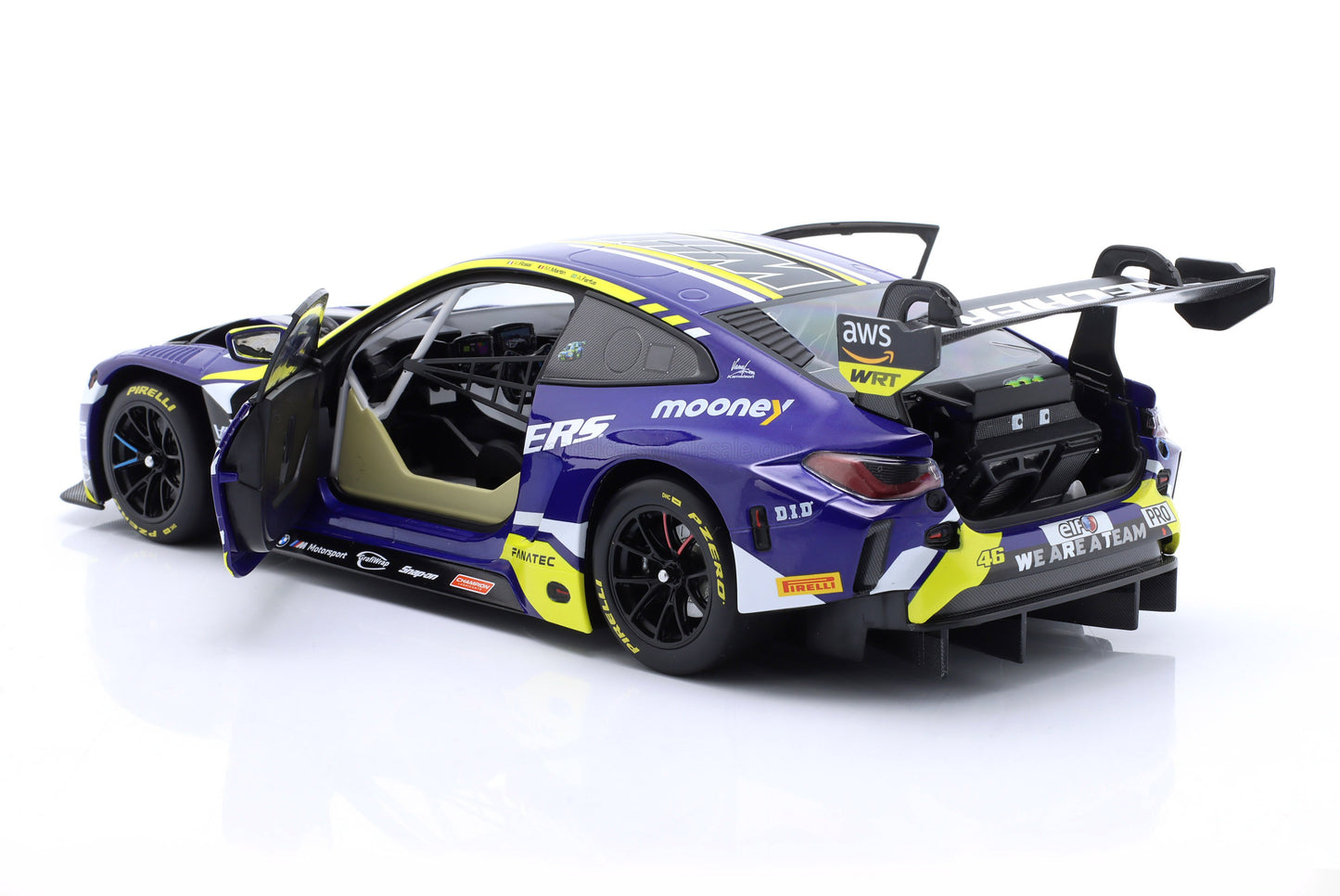 1/18 - 4-SERIES M4 GT3 TEAM WRT N 46 6th 24h SPA 2023 VALENTINO ROSSI - AUGUSTO FARFUS - MAXIME MARTIN