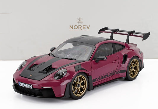 1/18 - 2022 Porsche 911 GT3 RS With Weissach Pack - Ruby Star Purple - 187370 - Norev