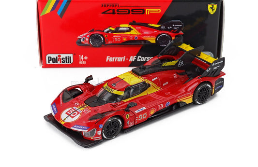 1/64 499P 3.0L TURBO V6 TEAM FERRARI AF CORSE N 50 WINNER 24h LE MANS 2024 ANTONIO FUOCO - MIGUEL MOLINA - NICKLAS NIELSEN- Polistil - 64FE02070