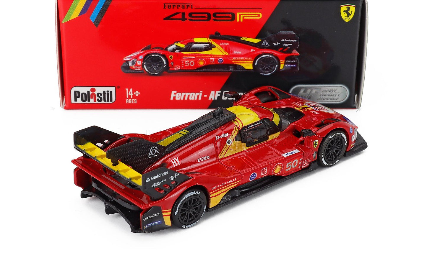 1/64 499P 3.0L TURBO V6 TEAM FERRARI AF CORSE N 50 WINNER 24h LE MANS 2024 ANTONIO FUOCO - MIGUEL MOLINA - NICKLAS NIELSEN- Polistil - 64FE02070