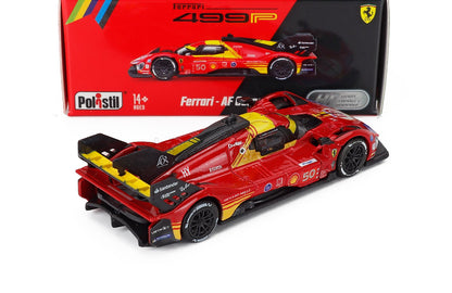1/64 499P 3.0L TURBO V6 TEAM FERRARI AF CORSE N 50 WINNER 24h LE MANS 2024 ANTONIO FUOCO - MIGUEL MOLINA - NICKLAS NIELSEN- Polistil - 64FE02070