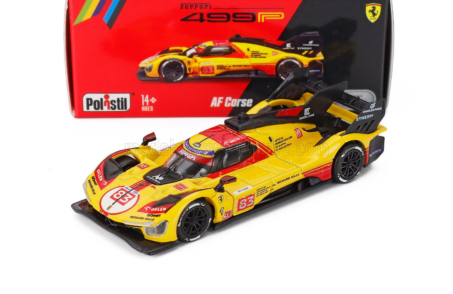 1/64 499P 3.0L TURBO V6 TEAM AF CORSE N 83 24h LE MANS 2024 ROBERT KUBICA - ROBERT SHWARTZMAN - YIFEI YE - Polistil - 64FE02072
