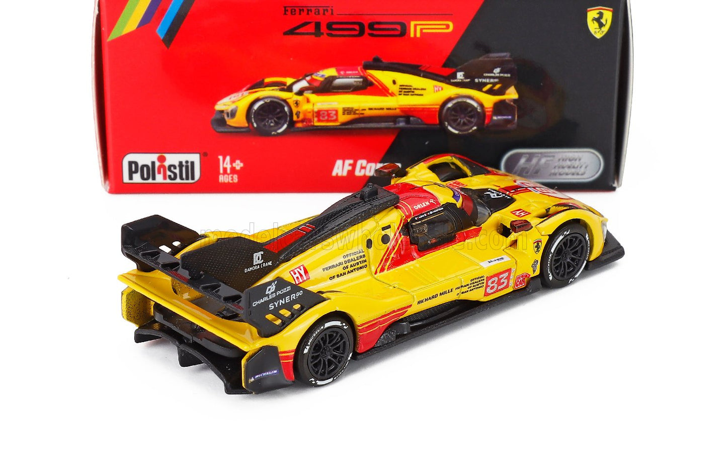 1/64 499P 3.0L TURBO V6 TEAM AF CORSE N 83 24h LE MANS 2024 ROBERT KUBICA - ROBERT SHWARTZMAN - YIFEI YE - Polistil - 64FE02072