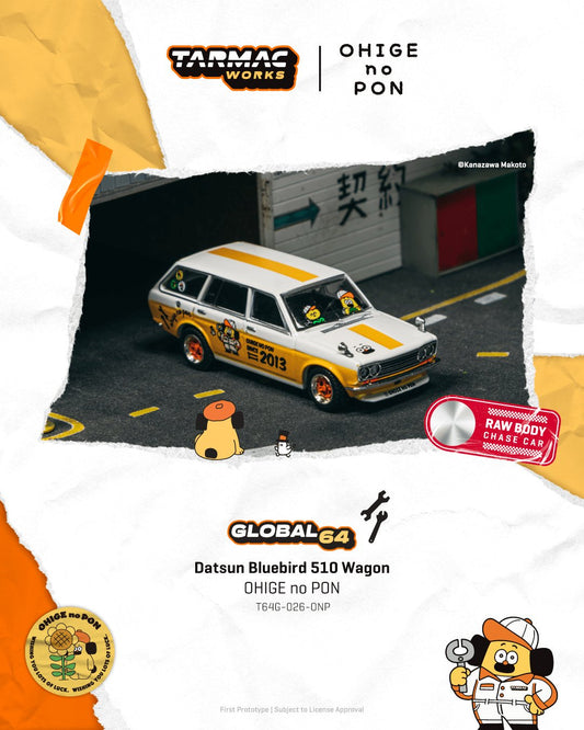 1/64 - Datsun Bluebird 510 Wagon  OHIGE no PON  - TARMAC - T64G-026-ONP