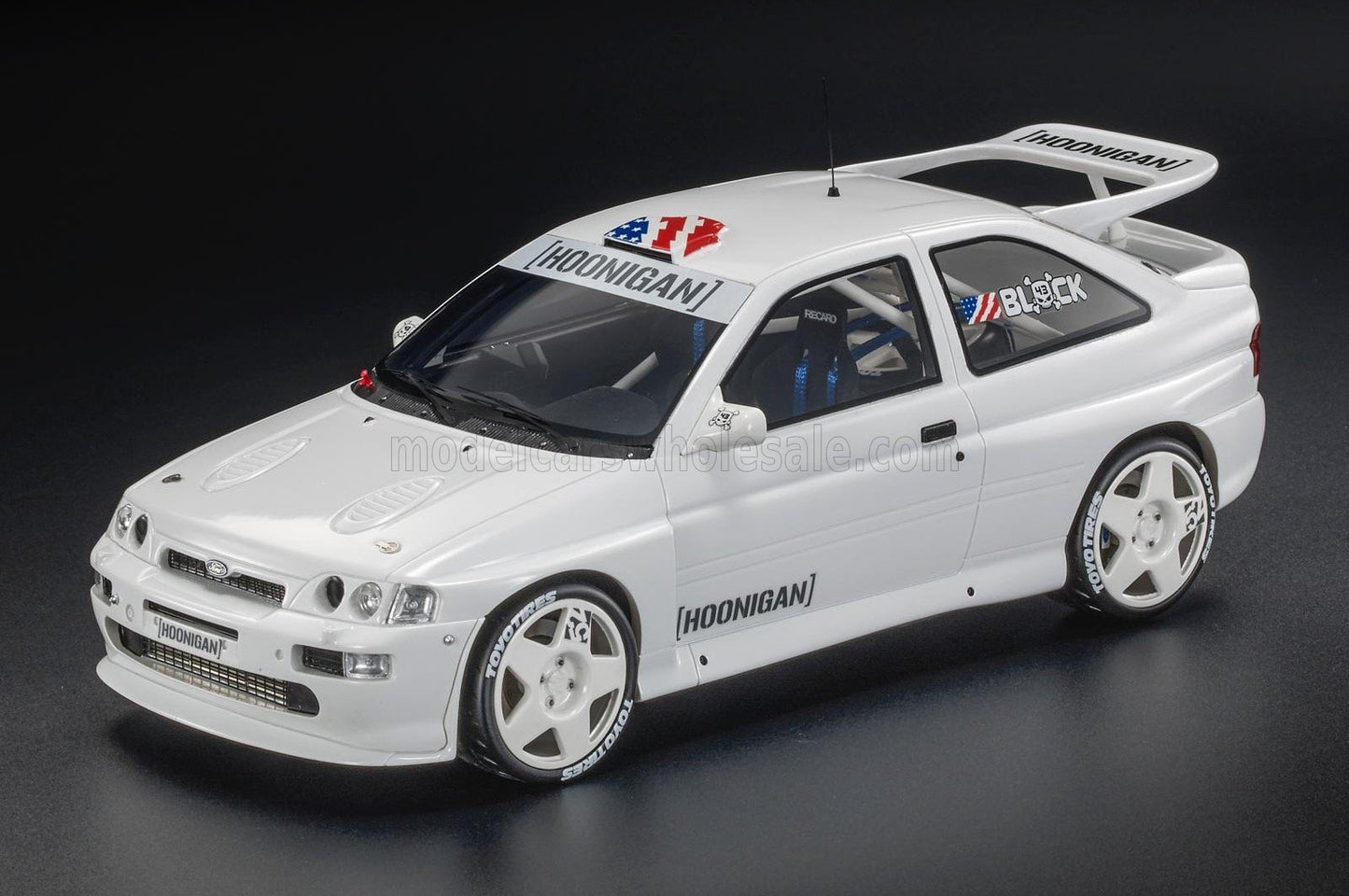 1/18 - FORD ESCORT RS COSWORTH BASE RALLY 2017 - WHITE - Top Marques - TOP147A