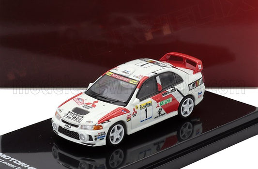 1/64 LANCER EVOLUTION IV N 1 3rd RALLY MONTECARLO 1997 TIMO MAKINEN - SEPPO HARJANNE - WHITE RED - Motorhelix - M64010