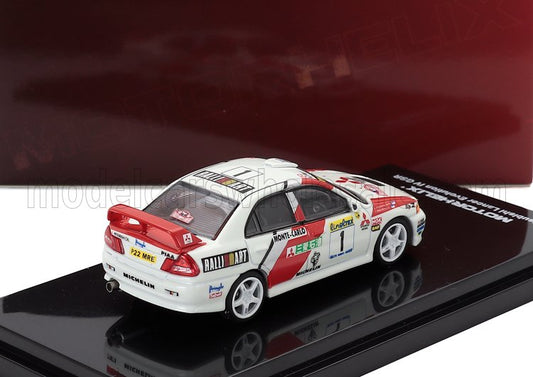 1/64 LANCER EVOLUTION IV N 1 3rd RALLY MONTECARLO 1997 TIMO MAKINEN - SEPPO HARJANNE - WHITE RED - Motorhelix - M64010
