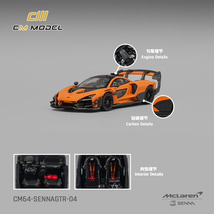 1/64 Mclaren Senna GTR  Papaya orange GTR  - CM Models - CM64-SennaGTR-04