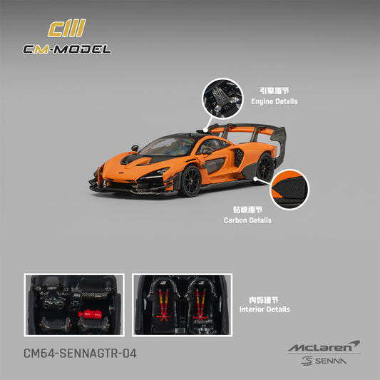 1/64 Mclaren Senna GTR  Papaya orange GTR  - CM Models - CM64-SennaGTR-04