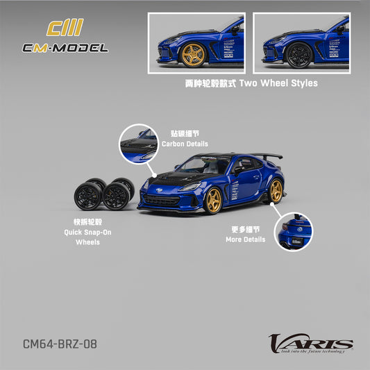 1/64 Subaru BRZ metallic blue carbon fibre bonnet - CM Models - CM64-BRZ-08