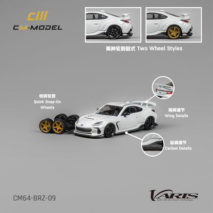 1:64 Subaru BRZ Varis Widebody White BRZ -  CM Models - CM64-BRZ-09