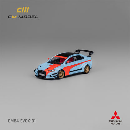 1:64 Misubishi Lancer EvoX Varis Widebody Orange & Blue -  CM Models - CM64-EVOX-01