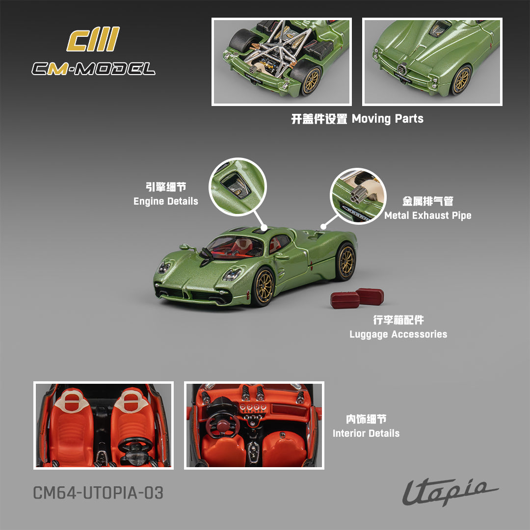 1:64 Pagani Utopia (Metallic green) -  CM Models - CM64-Utopia-03